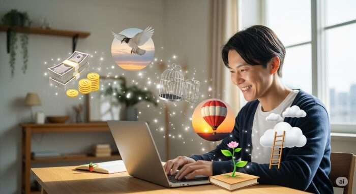 出典：イメージ：WIZ副業探究＋plus：ゼロからはじめるAI・ブログ・アフィリエイト